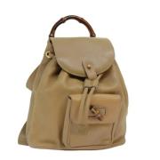 Gucci Vintage Pre-owned Laeder ryggsckar Beige, Dam