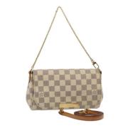 Louis Vuitton Vintage Pre-owned Canvas axelremsvskor White, Dam