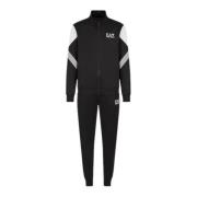 Emporio Armani EA7 Herr Acetat Full Tracksuit med Frontlogo Black, Her...