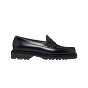 G.h. Bass & Co. Svart läder Penny Loafers Höst/Vinter 2024 Black, Herr