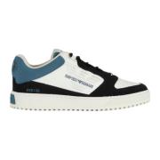 Emporio Armani Vit Sneaker med Mocka Insatser White, Herr