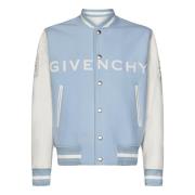 Givenchy Vita läderärmar bomberjacka White, Herr