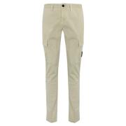 Stone Island Cargo bomullbyxor med fickor White, Herr