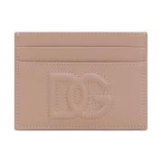 Dolce & Gabbana Läder Logotyp Korthållare Beige, Dam