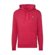 Lyle & Scott Röd Borstad Bakficka Sweatshirt Red, Herr