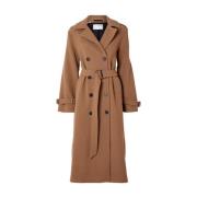 Selected Femme Ull Trenchcoat Rostad Kokosnöt Brown, Dam