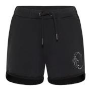 Carlo Colucci De Amicis Broderade Sweatshorts Black, Dam