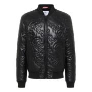 Carlo Colucci Vadderad läderblouson Deco Black, Herr