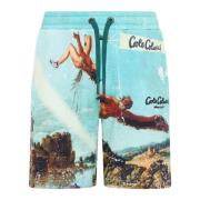 Carlo Colucci Ikaros Historia Sweatshorts Multicolor, Herr