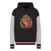 Carlo Colucci Oversize College Hoodie Dapra Black, Herr