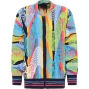 Carlo Colucci Unik Zip-through Sweatshirt för Män Multicolor, Herr