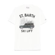 MC2 Saint Barth Grafiskt Tryck Rund Hals T-shirt White, Herr