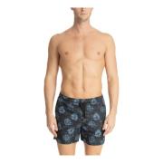 Emporio Armani Abstrakt Multifärgade Badshorts Multicolor, Herr