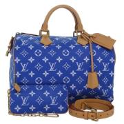 Louis Vuitton Vintage Pre-owned Canvas louis-vuitton-vskor Blue, Dam