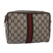 Gucci Vintage Pre-owned Canvas kuvertvskor Beige, Dam