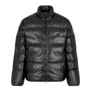 Emporio Armani EA7 Blank svart jacka med bakre logotyp Black, Herr