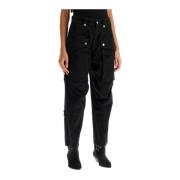 Isabel Marant Étoile Cargo Jannick Denim Byxor Black, Dam