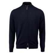 Stenströms Merino Zip Cardigan Blue, Herr