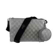 Louis Vuitton Vintage Pre-owned Laeder crossbodyvskor Gray, Dam