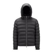 Moncler Kort Dunjacka med Avtagbar Huva Black, Herr