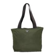 Prada Vintage Pre-owned Tyg prada-vskor Green, Dam