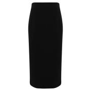 Max Mara Studio Svart pennkjol hög midja Black, Dam