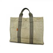 Hermès Vintage Pre-owned Canvas handvskor Beige, Dam