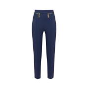 Elisabetta Franchi Blå Slim Fit Byxor Blue, Dam