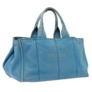 Prada Vintage Pre-owned Canvas prada-vskor Blue, Dam