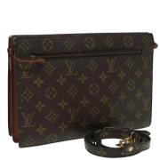 Louis Vuitton Vintage Pre-owned Canvas axelremsvskor Brown, Dam