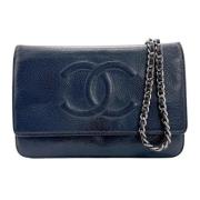 Chanel Vintage Pre-owned Laeder chanel-vskor Blue, Dam