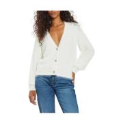 Guess Vit Cardigan med Logodetaljer White, Dam