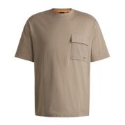 Hugo Boss Beige Pocketcargo T-shirt med Logoficka Beige, Herr