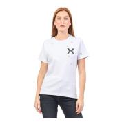 Richmond Vit Crewneck T-shirt med Logotyp White, Dam