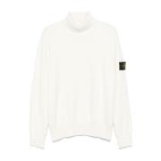 Stone Island Vit Tröja för Män Aw24 White, Herr