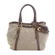 Prada Vintage Pre-owned Canvas prada-vskor Brown, Dam