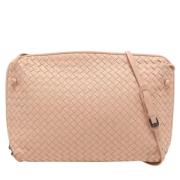 Bottega Veneta Vintage Pre-owned Laeder axelremsvskor Beige, Dam