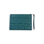 Bottega Veneta Vintage Pre-owned Laeder kuvertvskor Green, Dam