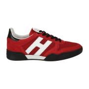 Hogan Röda Sneakers Ss23 Stilfull Modell Red, Herr