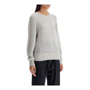 Isabel Marant Lyxig Silk Alpacka Kashmir Tröja Gray, Dam