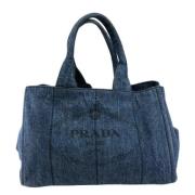 Prada Vintage Pre-owned Denim prada-vskor Blue, Dam