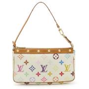 Louis Vuitton Vintage Pre-owned Canvas handvskor White, Dam