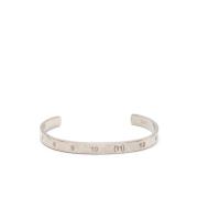 Maison Margiela Silver Numerisk Manschett Armband Beige, Unisex