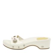 Dior Vintage Pre-owned Laeder sandaler Beige, Dam