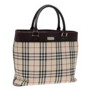 Burberry Vintage Pre-owned Canvas handvskor Beige, Dam