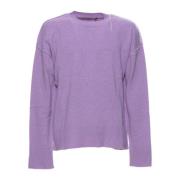 Paura Lila Crewneck Sweater Purple, Herr