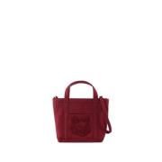 Maison Kitsuné Röd Fox Head Mini Shopper Väska Red, Dam