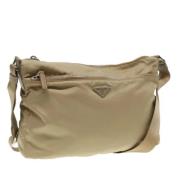 Prada Vintage Pre-owned Nylon prada-vskor Beige, Dam