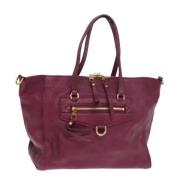 Louis Vuitton Vintage Pre-owned Laeder totevskor Red, Dam