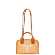 Chanel Vintage Pre-owned Canvas chanel-vskor Orange, Dam